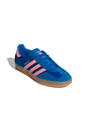 Tênis Adidas Gazelle Indoor Azul/Rosa IG6785