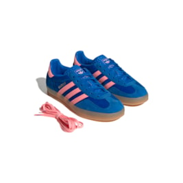 Tênis Adidas Gazelle Indoor Azul/Rosa IG6785