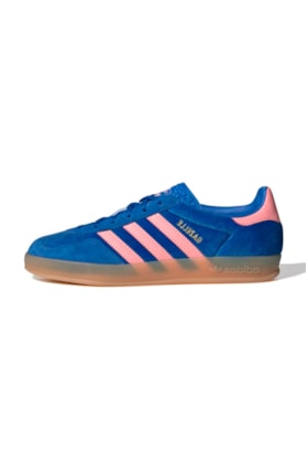 Tênis Adidas Gazelle Indoor Azul/Rosa IG6785