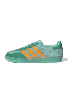 Tênis Adidas Gazelle Indoor Feminino Verde/Amarelo IG6783