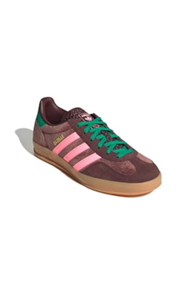 Tênis Adidas Gazelle Indoor Marrom/Rosa JI2714