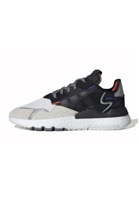 Tenis Adidas Nite Jogger 3M Refletivo Preto/Cinza Tenis Adidas Nite Jogger 3M Refletivo Preto/Cinza
