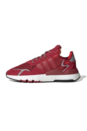 Tenis Adidas Nite Jogger 3M Vermelho/Branco Tenis Adidas Nite Jogger 3M Vermelho/Branco