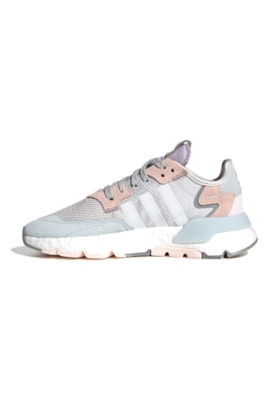 Tenis Adidas Nite Jogger Feminino Cinza/Rosa Tenis Adidas Nite Jogger Feminino Cinza/Rosa