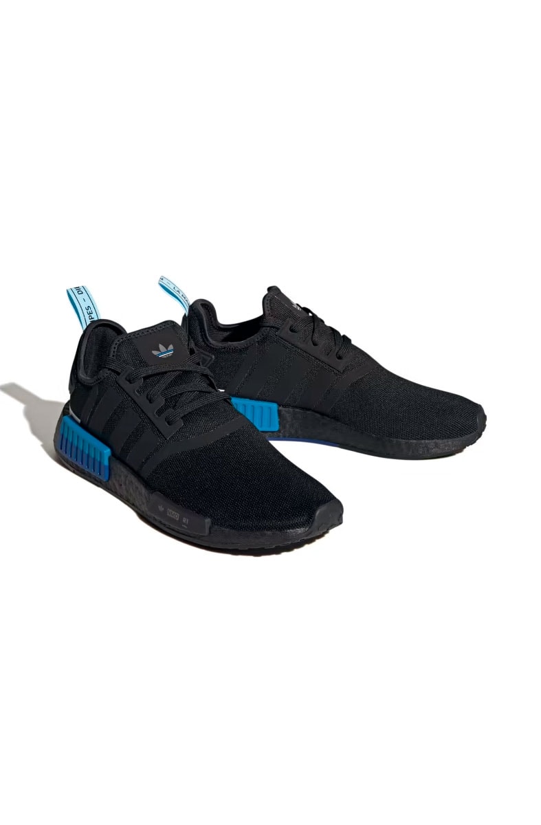 Tenis Adidas NMD R1 Preto Azul NewSkull