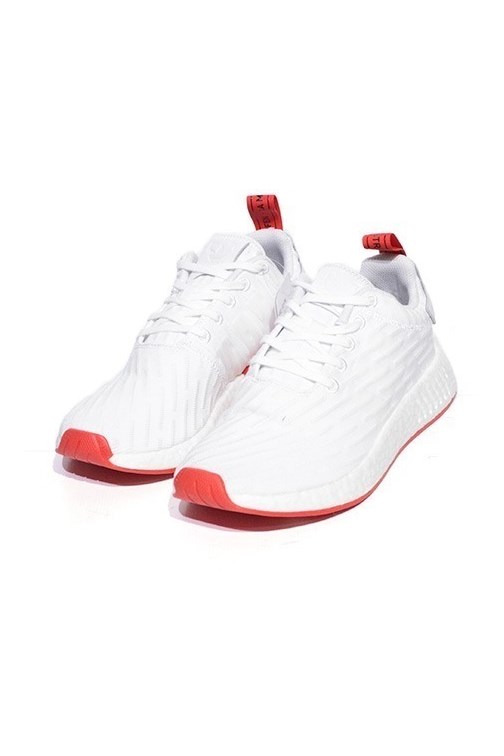 Tênis Adidas NMD R2 Primeknit White/Core Red Branco