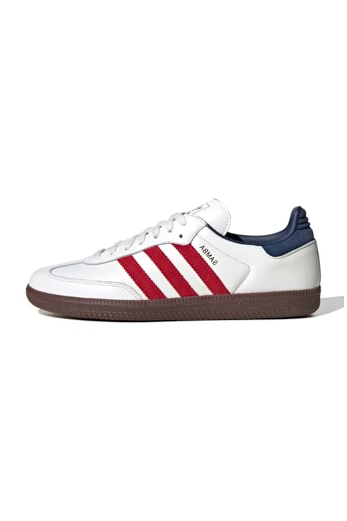 Tênis Adidas Samba OG Feminino Branco/Vermelho/Azul IH4881