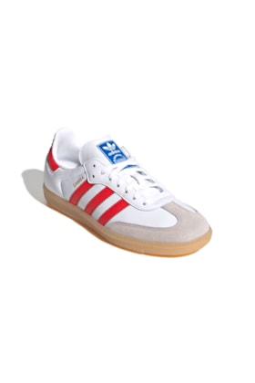 Tênis Adidas Samba OG J Branco/Vermelho JI4463