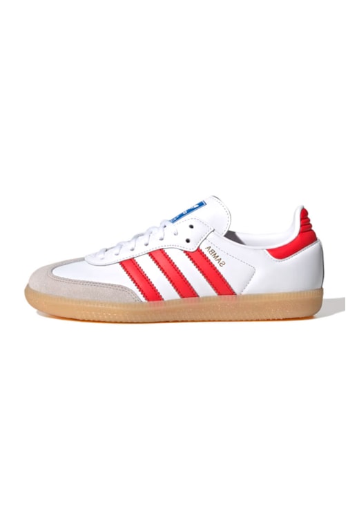 Tênis Adidas Samba OG J Branco/Vermelho JI4463