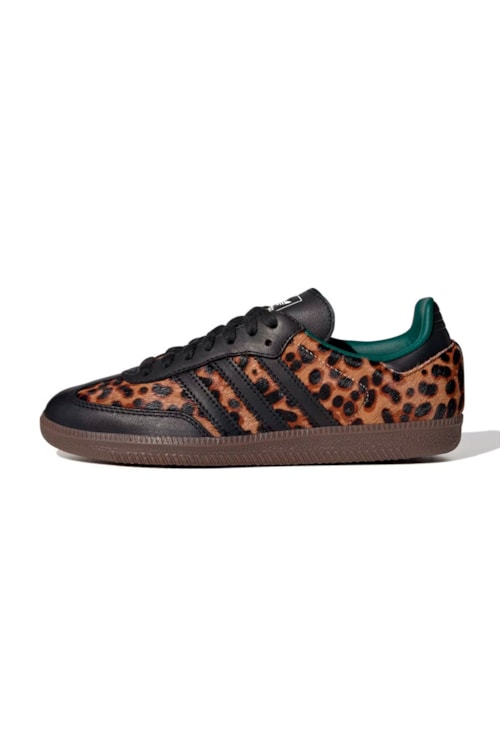 Tênis Adidas Samba OG Leopard Pack Preto/Verde JI2735