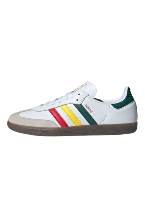 Tênis Adidas Samba OG Reggae Branco/Amarelo/Verde IH3118