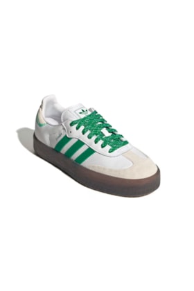 Tênis Adidas Sambae Feminino Branco/Verde IE9105