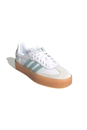 Tênis Adidas Sambae Feminino Branco/Verde JP5609