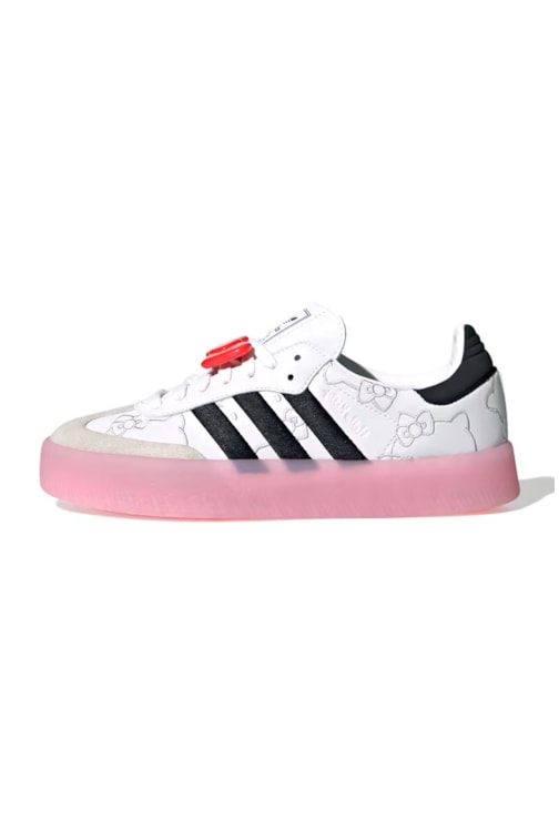 Tênis Adidas Sambae Hello Kitty Branco/Preto/Rosa IG4450