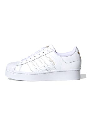 Tênis Adidas Superstar Bold Women's Branco/Dourado Tênis Adidas Superstar Bold Women's Branco/Dourado