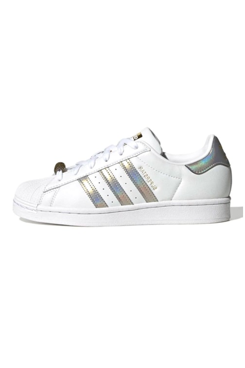 Tenis Adidas Superstar Branco/Prata