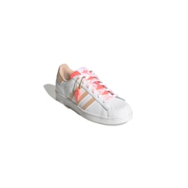 Tênis Adidas Superstar Branco/Rosa