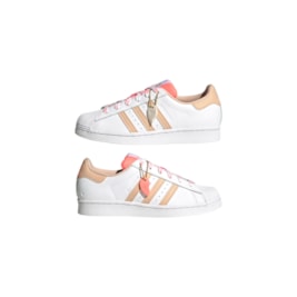 Tênis Adidas Superstar Branco/Rosa