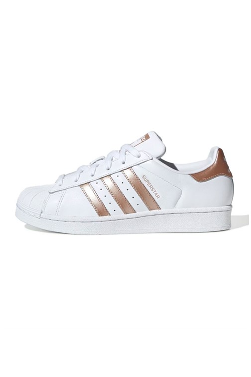 Tenis Adidas Superstar Feminino Branco/Cobre - NewSkull