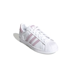 Tenis Adidas Superstar Feminino Branco/Rosa