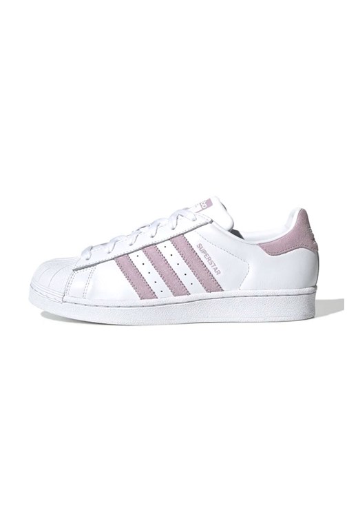 Tenis Adidas Superstar Feminino Branco/Rosa