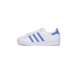 Tênis Adidas Superstar Foundation Branco com Azul