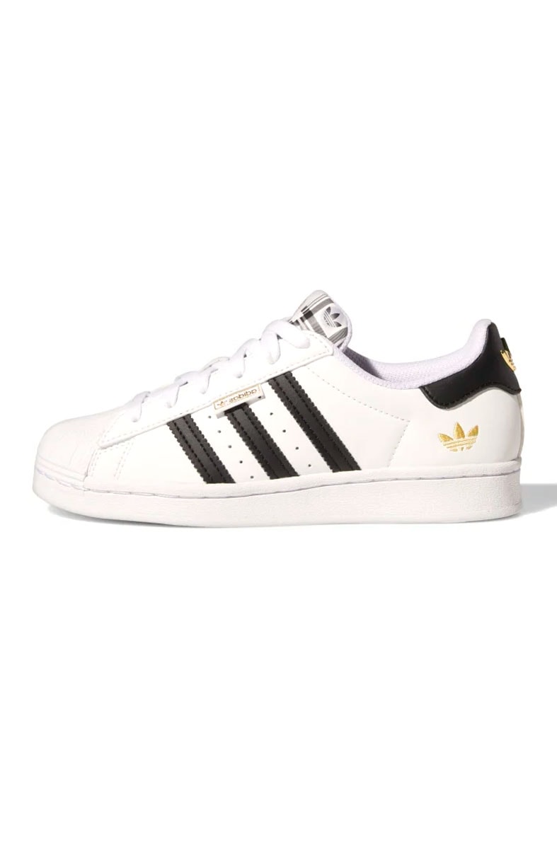 Adidas superstar top dore blanc