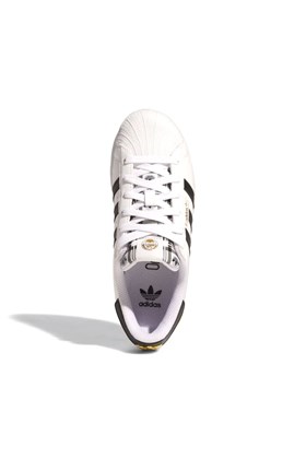 Tênis Adidas Superstar J Branco/Preto/Dourado