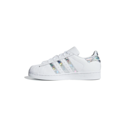 TÊNIS ADIDAS SUPERSTAR J FEMININO HOLOGRAFICO BRANCO