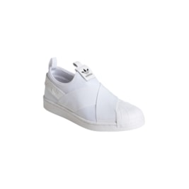 Tenis Adidas Superstar Slip-On Feminino Branco/Branco