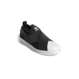 Tênis Adidas Superstar Slip On Feminino Preto/Branco