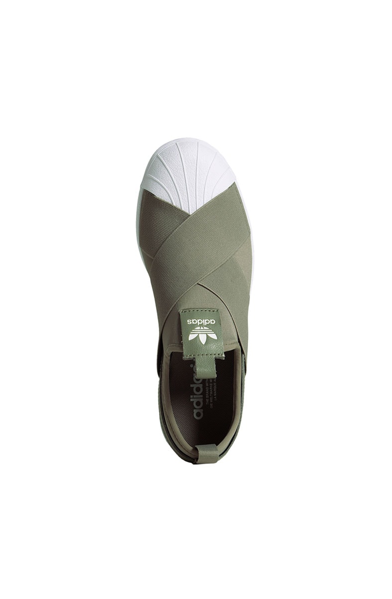 Adidas superstar best sale slip on verte