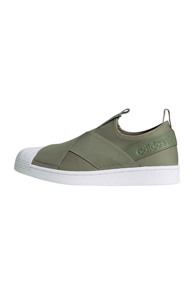 Adidas superstar slip on on sale verte