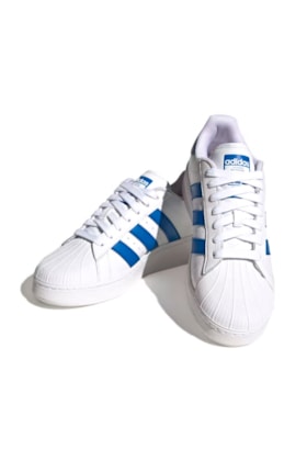 Tênis Adidas Superstar XLG Branco/Azul IF8068