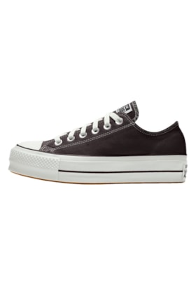 Tenis Converse Chuck Taylor All Star Lift Plataforma Low Preto/Branco