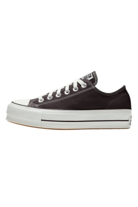 Tenis Converse Chuck Taylor All Star Lift Plataforma Low Preto/Branco Tenis Converse Chuck Taylor All Star Lift Plataforma Low Preto/Branco