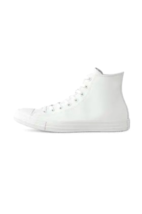 Tênis Converse Chuck Taylor All Star Monochrome Leather Hi Branco/Branco Tênis Converse Chuck Taylor All Star Monochrome Leather Hi Branco/Branco