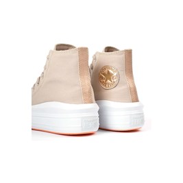 Tênis Converse Chuck Taylor All-Star Move High Authentic Glam Bege Claro/Ouro Claro