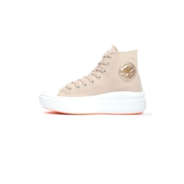 Tênis Converse Chuck Taylor All-Star Move High Authentic Glam Bege Claro/Ouro Claro