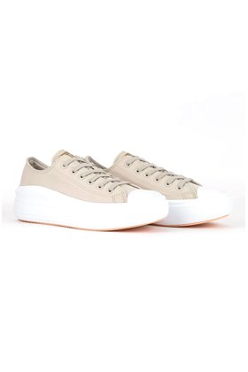 Tênis Converse Chuck Taylor All-Star Move Ox Authentic Glam Bege Claro/Ouro Claro