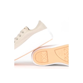 Tênis Converse Chuck Taylor All-Star Move Ox Authentic Glam Bege Claro/Ouro Claro CT16160001