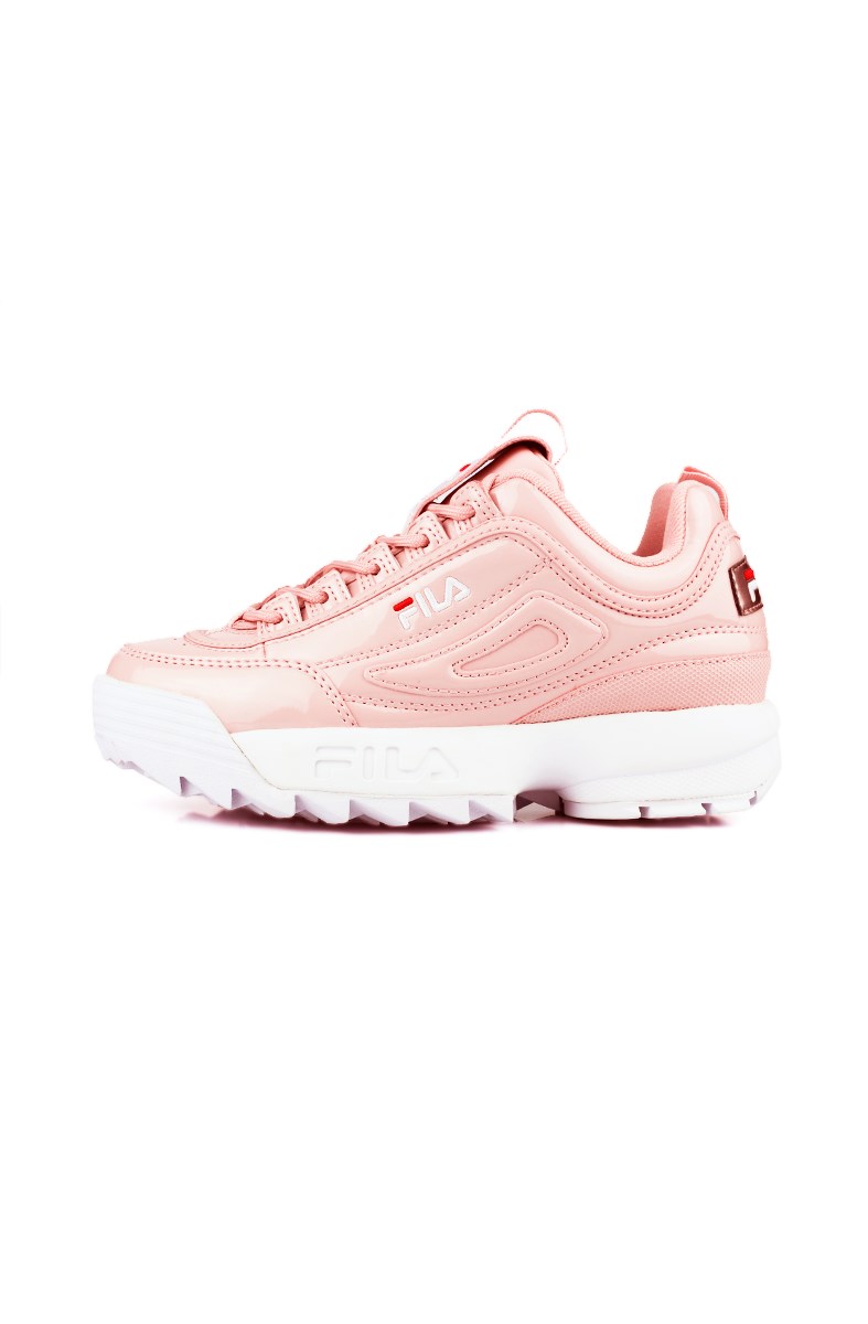 Tênis fila disruptor branco best sale rosa feminino