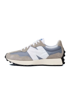 Tenis New Balance 327 MS327LAB Cinza/Branco Tenis New Balance 327 MS327LAB Cinza/Branco