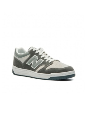 Tênis New Balance 480 Low Unissex Grafite/Branco BB480LJC