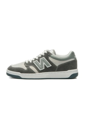 Tênis New Balance 480 Low Unissex Grafite/Branco BB480LJC