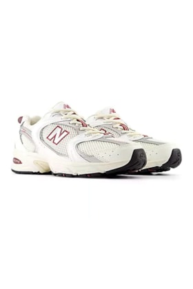 Tenis New Balance 530 Branco/Bordô MR530SZ