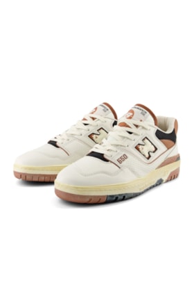 Tênis New Balance 550 BB550VGC Vintage Brown Branco/Marrom BB550VGC