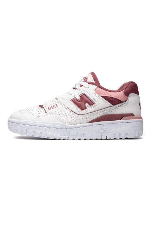 Tênis New Balance 550 BBW550DP Bege Claro/Bordô