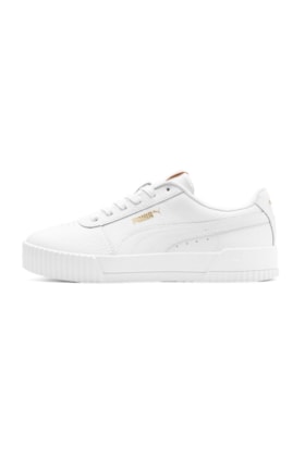 Tenis Puma Carina Lux L BDP Feminino Branco/Dourado Tenis Puma Carina Lux L BDP Feminino Branco/Dourado