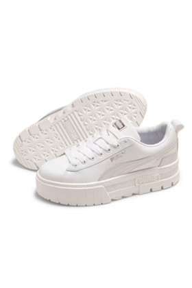 Tênis Puma Mayze Glow Feminino Branco/Prata 394970-01